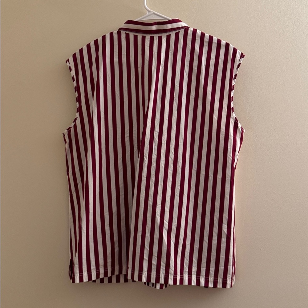 LAFAYETTE 148 NEW YORK Striped Button Down Tank - Picture 2 of 5